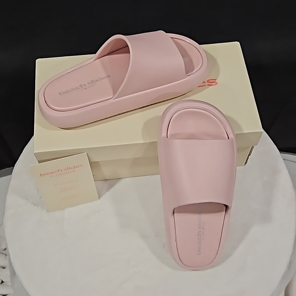 J SLIDES Soft Pink Eva Squish Beach Slides Women's NIB Size 8 - Picture 4 of 9